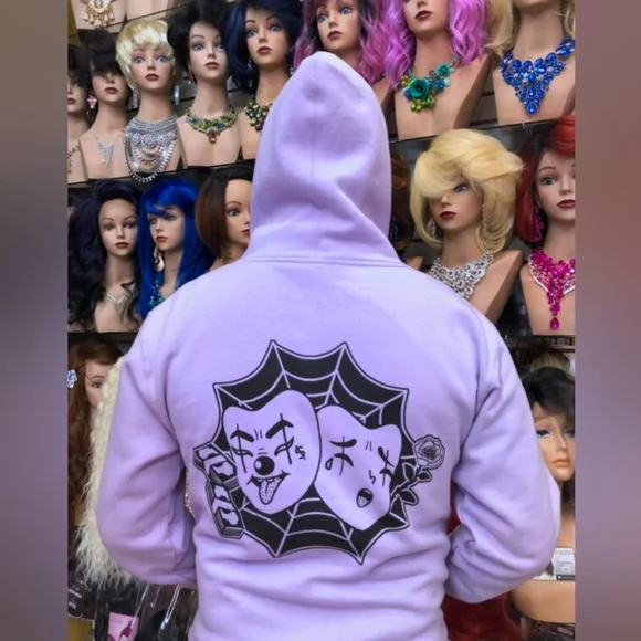 Future Fantasy Delight Lavender Hoody Laugh Now Cry Later Unisex Small Clowns - Picture 4 of 9
